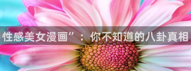 韩漫动画片：性感美女漫画”：你不知道的八卦真相