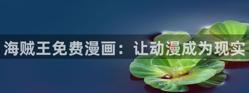 韩漫的漫画软件推荐：海贼王免费漫画：让动漫成为现实